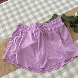All-In- Motion Lilac Drawstring Skort